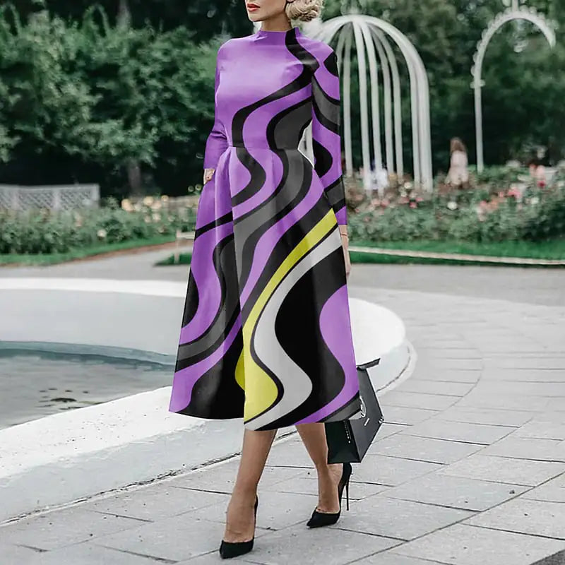 Women's Long Sleeve Slim Fit Fashion Dress