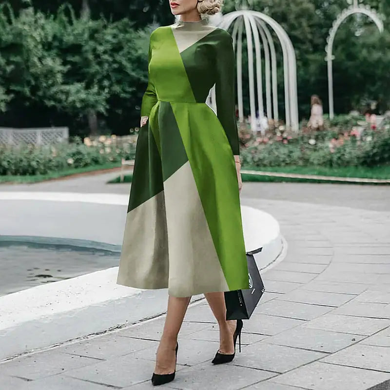 Women's Long Sleeve Slim Fit Fashion Dress