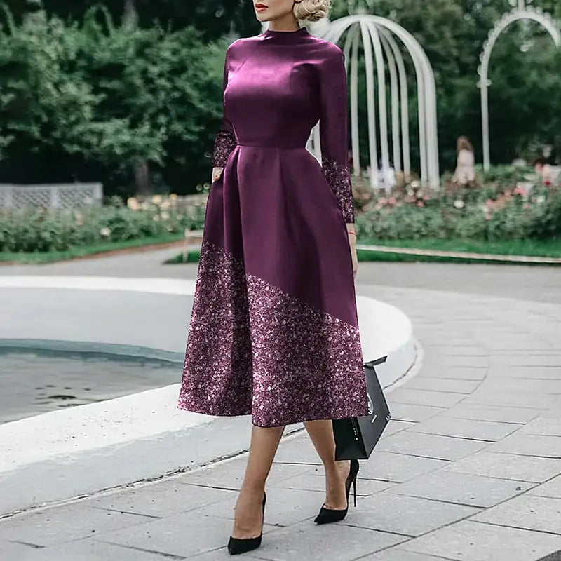 Women's Long Sleeve Slim Fit Fashion Dress