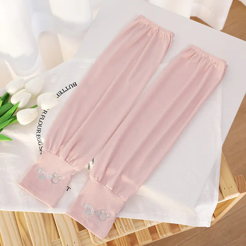 Summer Women's Embroidered UV Protection Arm Sleeves