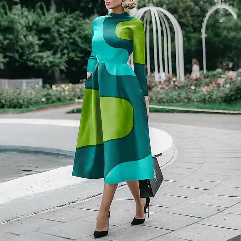 Women's Long Sleeve Slim Fit Fashion Dress
