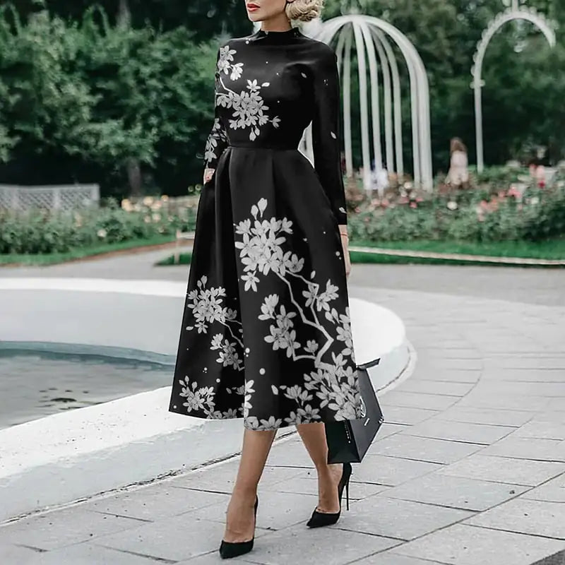 Women's Long Sleeve Slim Fit Fashion Dress