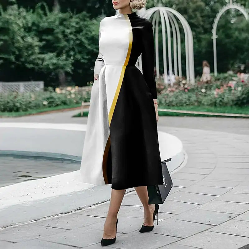 Women's Long Sleeve Slim Fit Fashion Dress