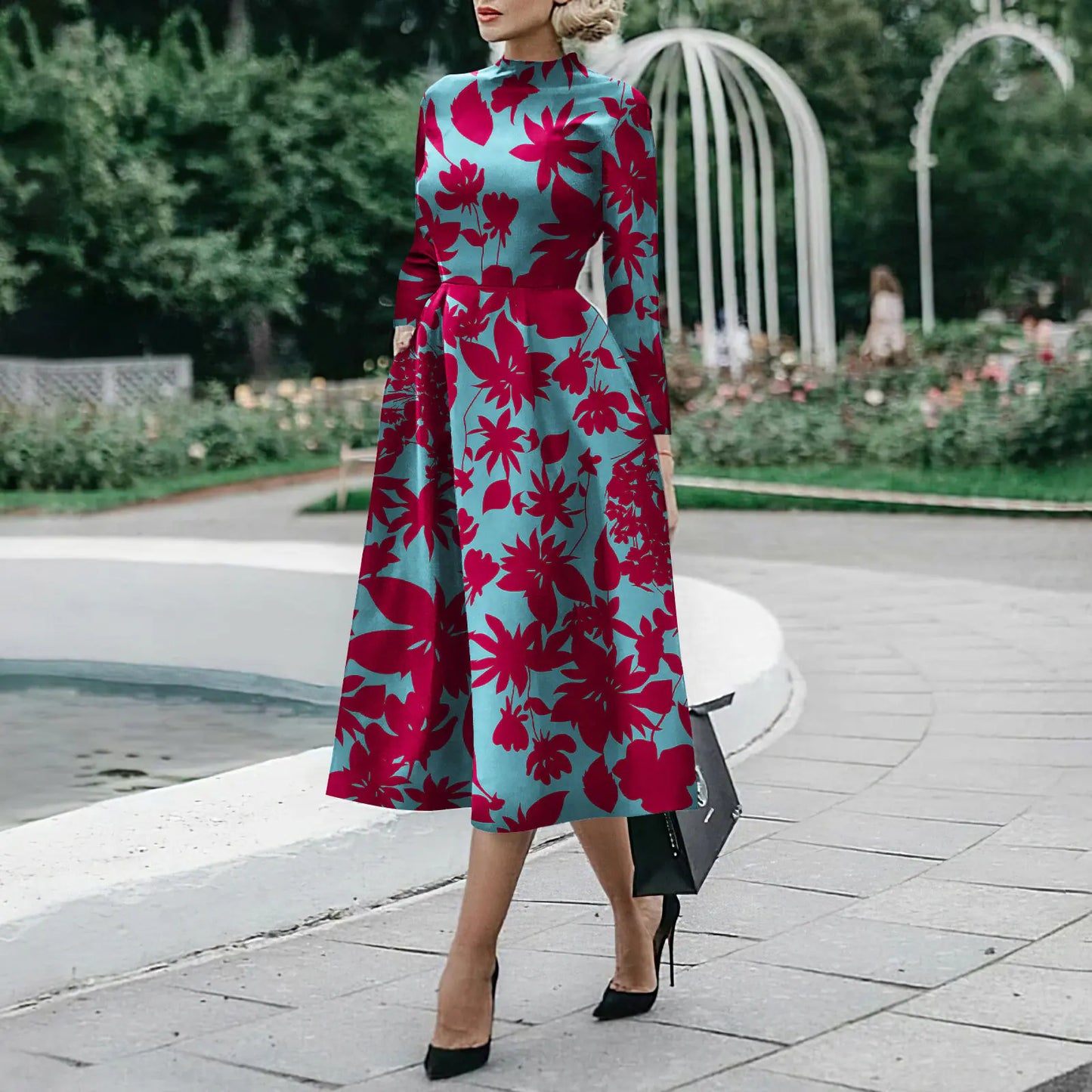 Women's Long Sleeve Slim Fit Fashion Dress