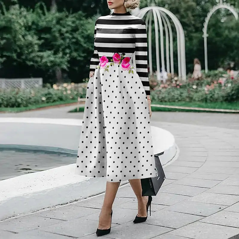 Women's Long Sleeve Slim Fit Fashion Dress