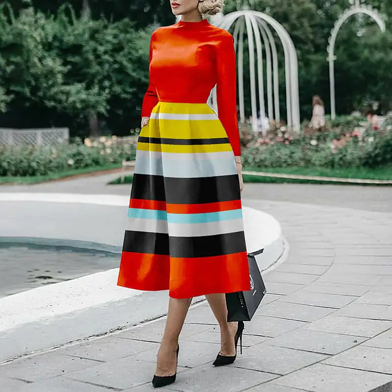 Women's Long Sleeve Slim Fit Fashion Dress